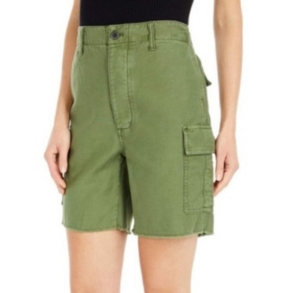 Madewell High Rise Button Fly Cutoff Cargo Shorts...Size 28 - Picture 1 of 11